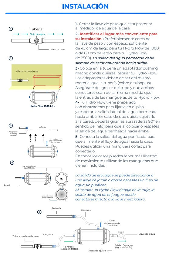 Hydro Flow Equipo de Ultrafiltración de Agua Grande - HydroFlow2500 Clarity