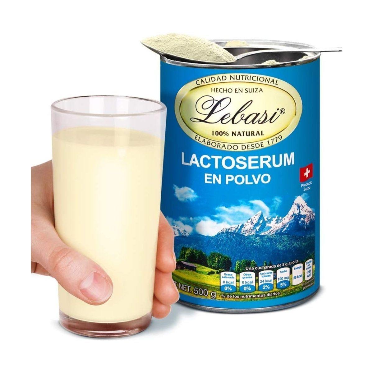 LEBASI Lactoserum polvo 500gr|Elaborado en Suiza|41 Nutrientes Naturales,Vitaminas, Minerales, Aminoácidos, Proteínas, Disacáridos - AAceites Esenciales